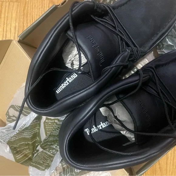 Brand New Timberland Moccasin Chukka Boot Shoes Nubuck Black Sz 10.5 Timberland Chukka Boots Mens 10.5 Black Lace Ip Chunky 41050  main image 3